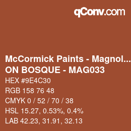 カラーコード: McCormick Paints - Magnolia - ON BOSQUE - MAG033 | qconv.com