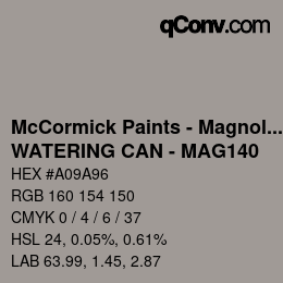 カラーコード: McCormick Paints - Magnolia - WATERING CAN - MAG140 | qconv.com