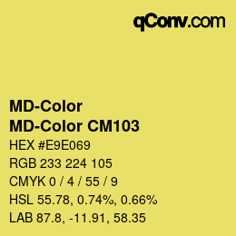Color code: MD-Color - MD-Color CM103 | qconv.com