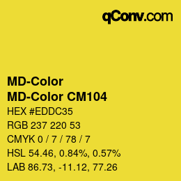 Code couleur: MD-Color - MD-Color CM104 | qconv.com