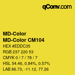 Code couleur: MD-Color - MD-Color CM104 | qconv.com