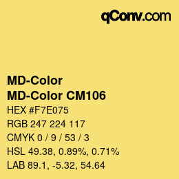 カラーコード: MD-Color - MD-Color CM106 | qconv.com