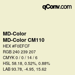 カラーコード: MD-Color - MD-Color CM110 | qconv.com