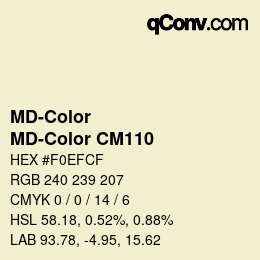 カラーコード: MD-Color - MD-Color CM110 | qconv.com