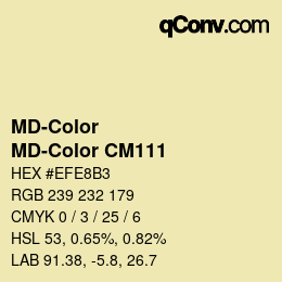 Code couleur: MD-Color - MD-Color CM111 | qconv.com