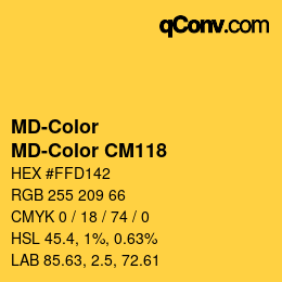 Farbcode: MD-Color - MD-Color CM118 | qconv.com