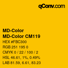 Farbcode: MD-Color - MD-Color CM119 | qconv.com