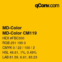 カラーコード: MD-Color - MD-Color CM119 | qconv.com