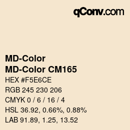 Code couleur: MD-Color - MD-Color CM165 | qconv.com