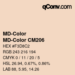 Código de color: MD-Color - MD-Color CM206 | qconv.com