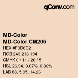 Código de color: MD-Color - MD-Color CM206 | qconv.com