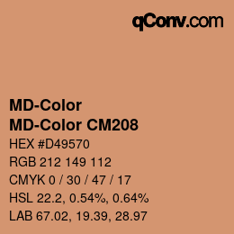 カラーコード: MD-Color - MD-Color CM208 | qconv.com