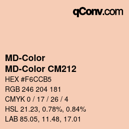 Code couleur: MD-Color - MD-Color CM212 | qconv.com