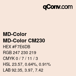 カラーコード: MD-Color - MD-Color CM230 | qconv.com