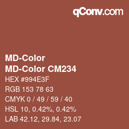 カラーコード: MD-Color - MD-Color CM234 | qconv.com