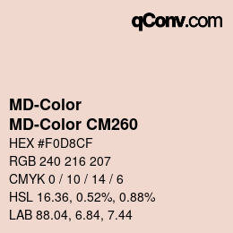 Color code: MD-Color - MD-Color CM260 | qconv.com