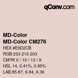 Color code: MD-Color - MD-Color CM276 | qconv.com