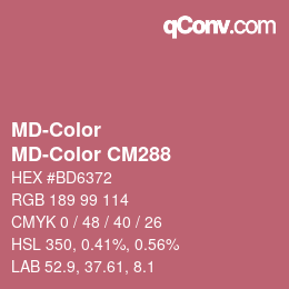 カラーコード: MD-Color - MD-Color CM288 | qconv.com