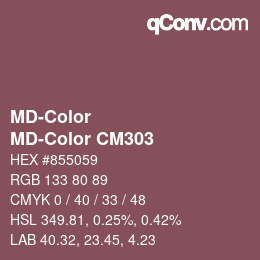 Color code: MD-Color - MD-Color CM303 | qconv.com