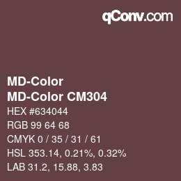 カラーコード: MD-Color - MD-Color CM304 | qconv.com