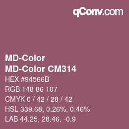 Color code: MD-Color - MD-Color CM314 | qconv.com