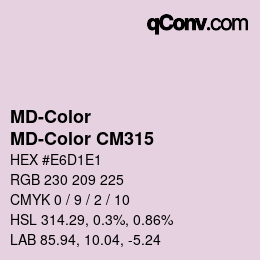 Farbcode: MD-Color - MD-Color CM315 | qconv.com