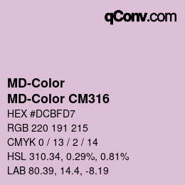 Farbcode: MD-Color - MD-Color CM316 | qconv.com