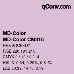 カラーコード: MD-Color - MD-Color CM316 | qconv.com