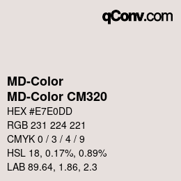 Color code: MD-Color - MD-Color CM320 | qconv.com