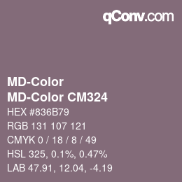 Color code: MD-Color - MD-Color CM324 | qconv.com