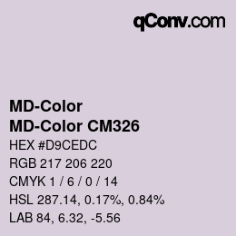 Color code: MD-Color - MD-Color CM326 | qconv.com