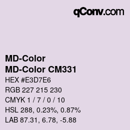 カラーコード: MD-Color - MD-Color CM331 | qconv.com