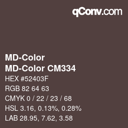 カラーコード: MD-Color - MD-Color CM334 | qconv.com