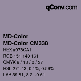 Color code: MD-Color - MD-Color CM338 | qconv.com