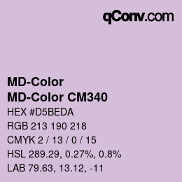 Farbcode: MD-Color - MD-Color CM340 | qconv.com