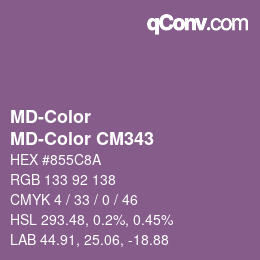 Color code: MD-Color - MD-Color CM343 | qconv.com