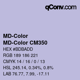 Color code: MD-Color - MD-Color CM350 | qconv.com