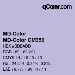 カラーコード: MD-Color - MD-Color CM350 | qconv.com