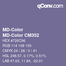 Color code: MD-Color - MD-Color CM352 | qconv.com