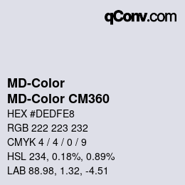 Color code: MD-Color - MD-Color CM360 | qconv.com