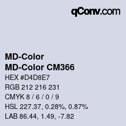 Color code: MD-Color - MD-Color CM366 | qconv.com