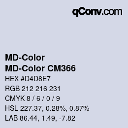 カラーコード: MD-Color - MD-Color CM366 | qconv.com