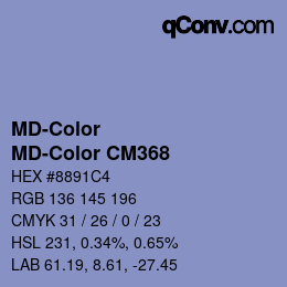 Color code: MD-Color - MD-Color CM368 | qconv.com