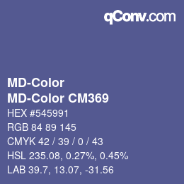 カラーコード: MD-Color - MD-Color CM369 | qconv.com