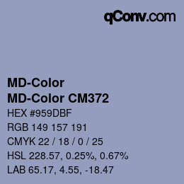 Color code: MD-Color - MD-Color CM372 | qconv.com