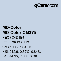 Farbcode: MD-Color - MD-Color CM375 | qconv.com