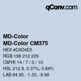 カラーコード: MD-Color - MD-Color CM375 | qconv.com