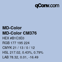 カラーコード: MD-Color - MD-Color CM376 | qconv.com
