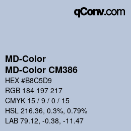 Color code: MD-Color - MD-Color CM386 | qconv.com