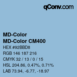 Color code: MD-Color - MD-Color CM400 | qconv.com